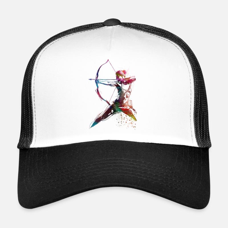 Bogenschießen Sport Kunst #archery - Trucker Cap - Weiß/Schwarz