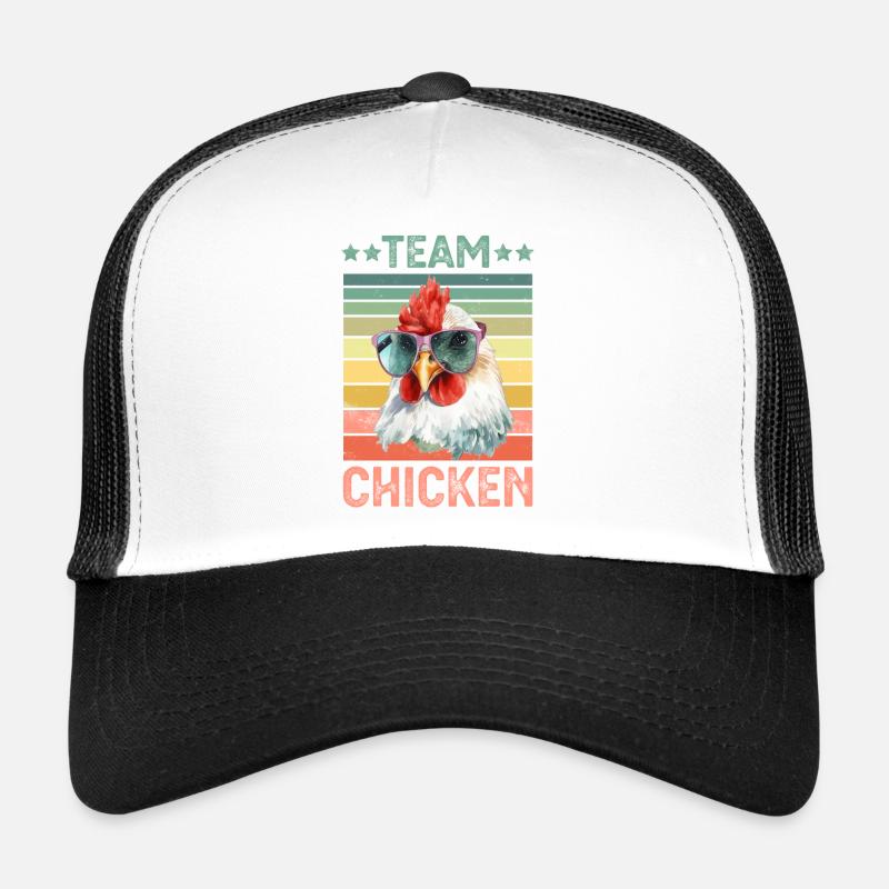Huhn Hühner - Trucker Cap - Weiß/Schwarz