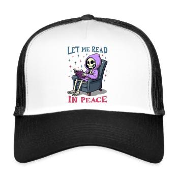 Laisse-moi lire en paix - Casquette trucker  - blanc/noir - Devant