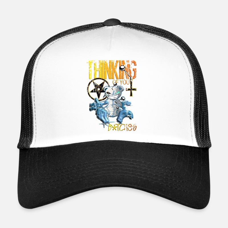 Voodooteddybär - Trucker Cap - Weiß/Schwarz