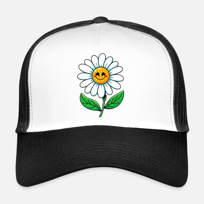 Daisy - Trucker Cap - white/black