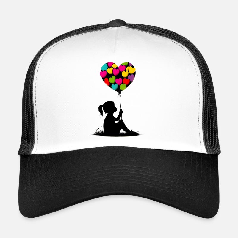 Herzensliebe - Trucker Cap - Weiß/Schwarz