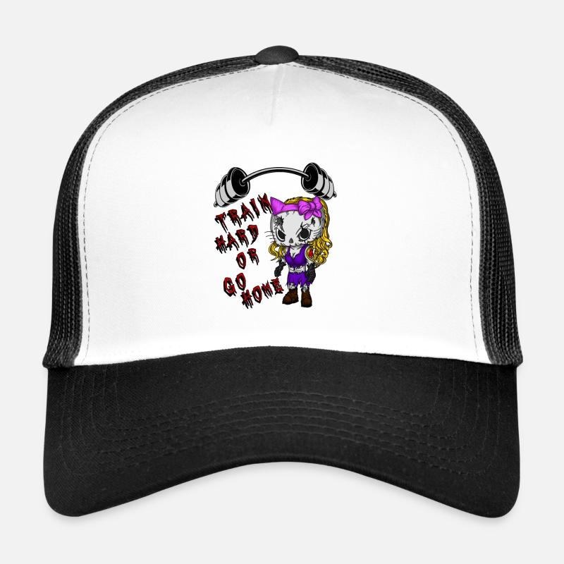 Train hard…. - Trucker Cap - Weiß/Schwarz