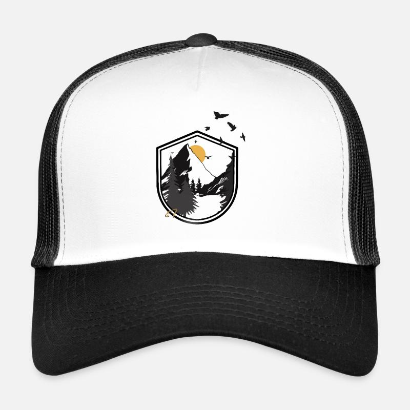 Les grands espaces - Casquette trucker  - blanc/noir