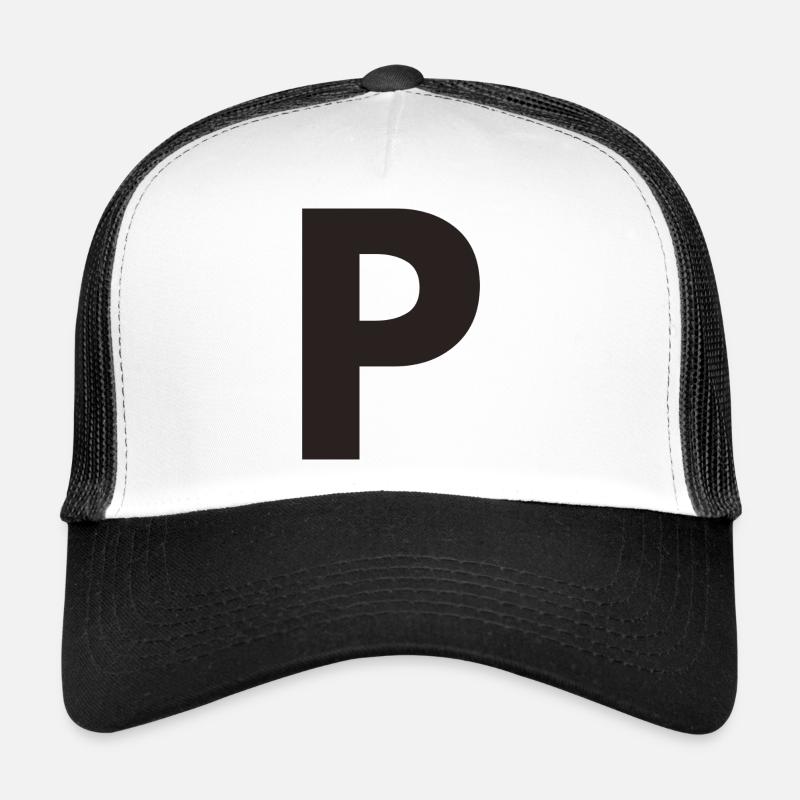 P - Trucker Cap - white/black
