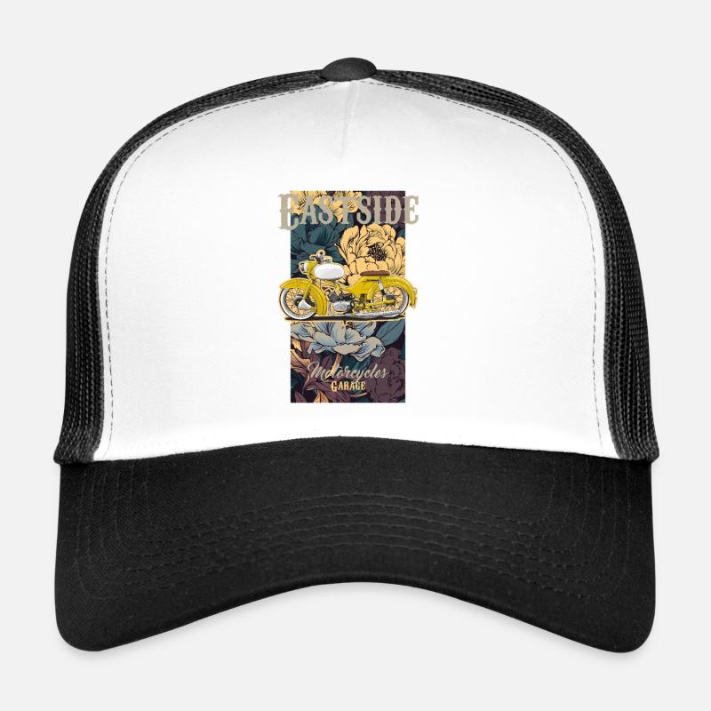 Spatz (gelb) // Illustration - Trucker Cap - Weiß/Schwarz