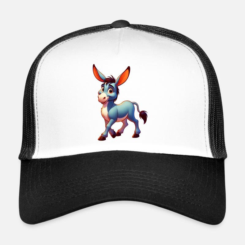 Esel-Maultier - Trucker Cap - Weiß/Schwarz