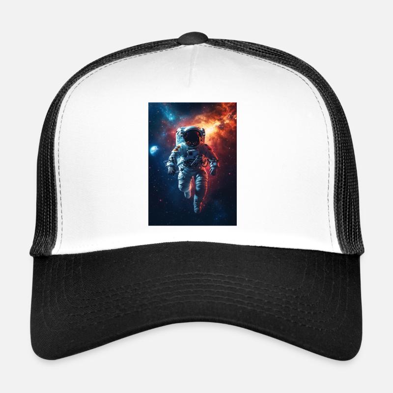 Astronaute 5 - Casquette trucker  - blanc/noir