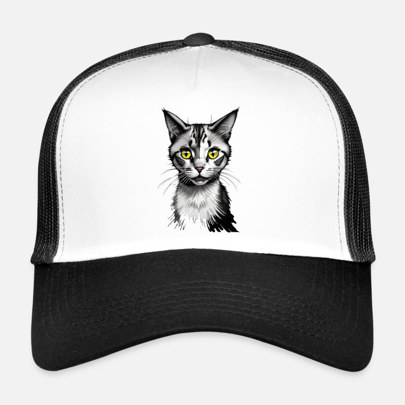 Cat I - Casquette trucker  - blanc/noir