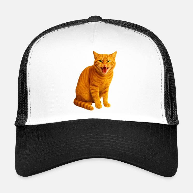 Chat tigré orange sifflant Casquette trucker 