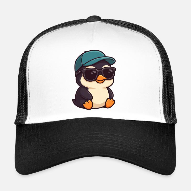 Cooler Pinguin mit Sonnenbrille Sommer Freude  Trucker Cap
