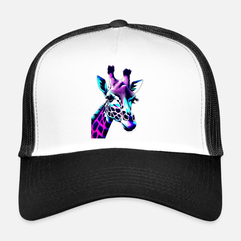Giraffe in Neonfarben Trucker Cap
