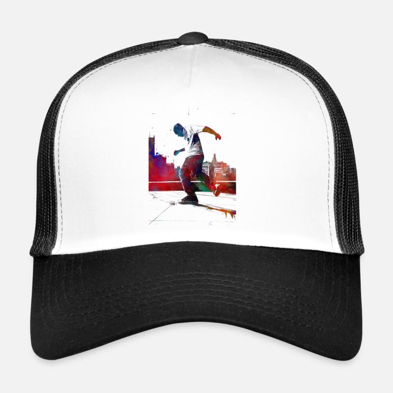 Breakdancer sportif - Casquette trucker  - blanc/noir