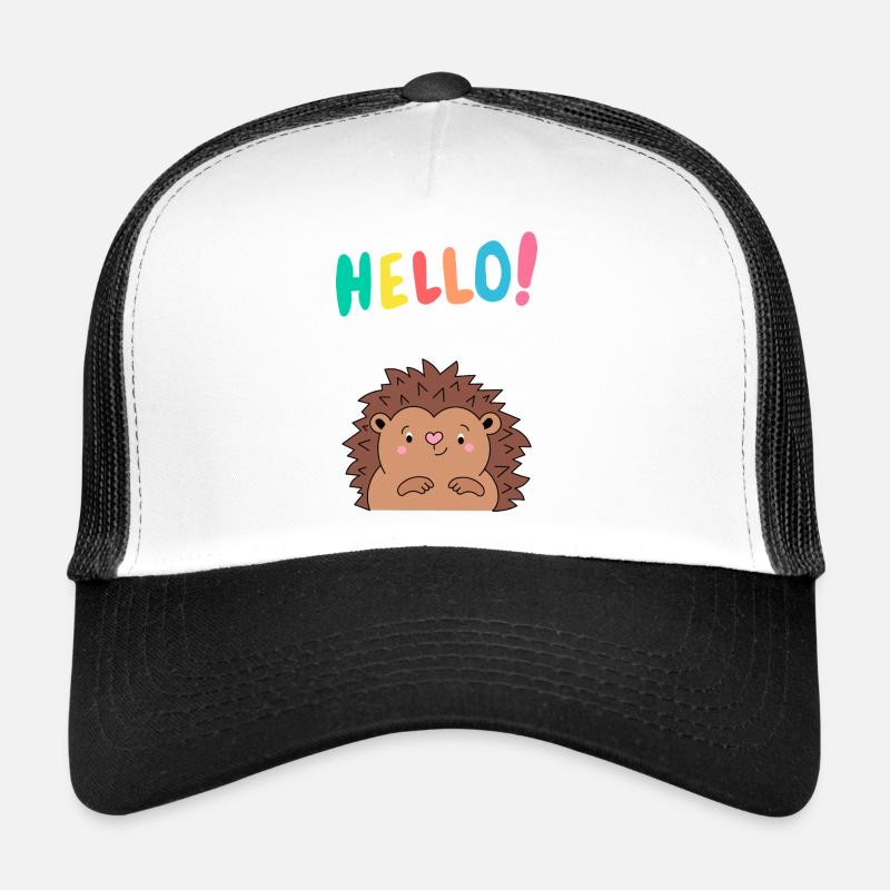 Hérisson mignon dit bonjour - Idée cadeau - Bébé Casquette trucker 