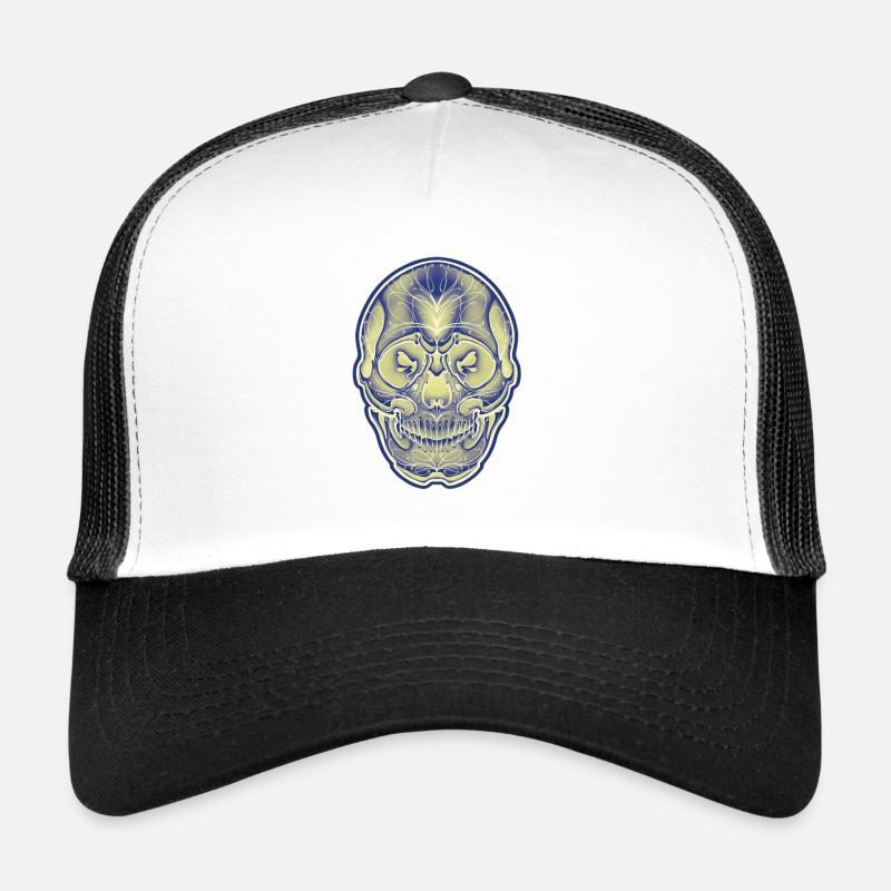Another colored skull by Owan Trucker Cap