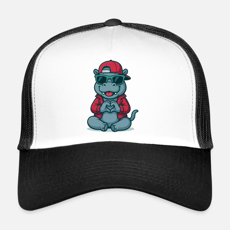 Style de cœur d’hippopotame Casquette trucker 