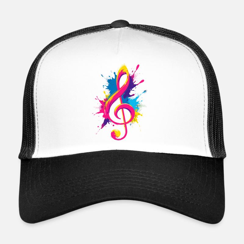 Clé colorée avec éclaboussures de peinture Casquette trucker 