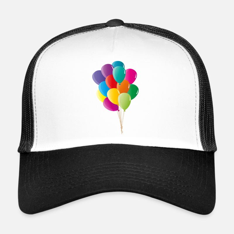 Fröhliche bunte Luftballons in kräftigen Farben Trucker Cap