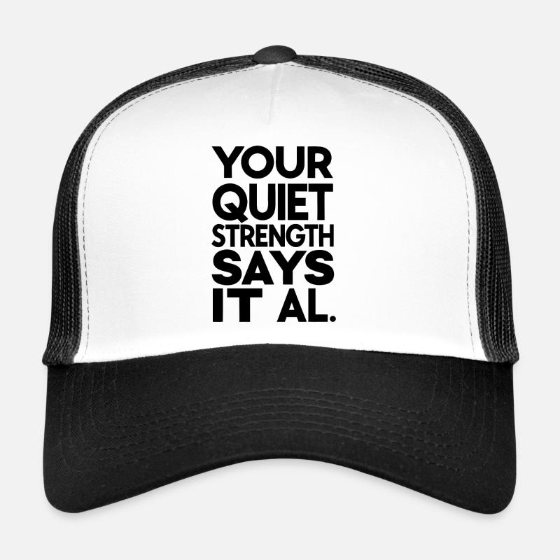 Abstraktes kosmisches Spiralmuster - Trucker Cap - Weiß/Schwarz