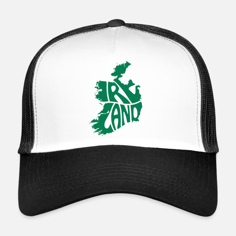 Graphique de la carte de l’Irlande Casquette trucker 