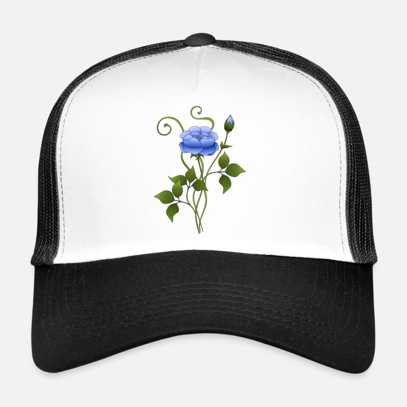 Blume - Trucker Cap - Weiß/Schwarz