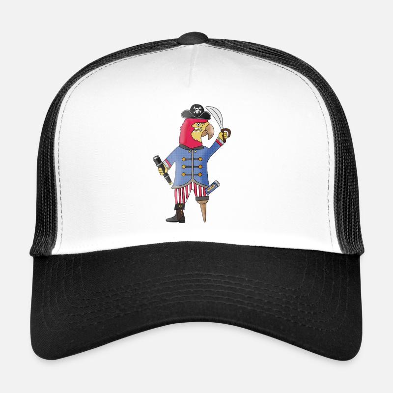 Federn voraus der Piraten Papagei Trucker Cap