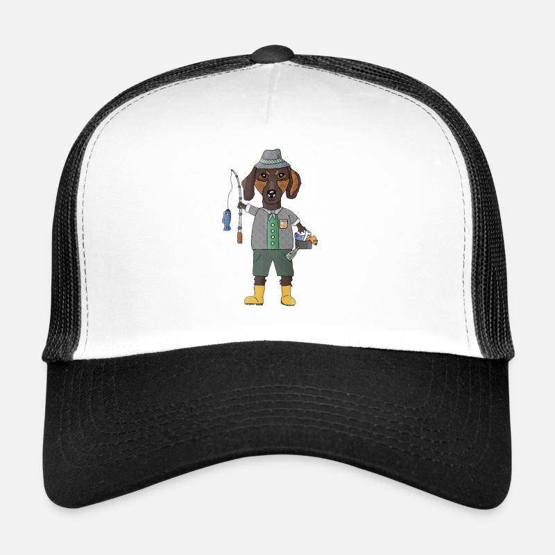 Angeln mit Wuff Dackel Edition Trucker Cap