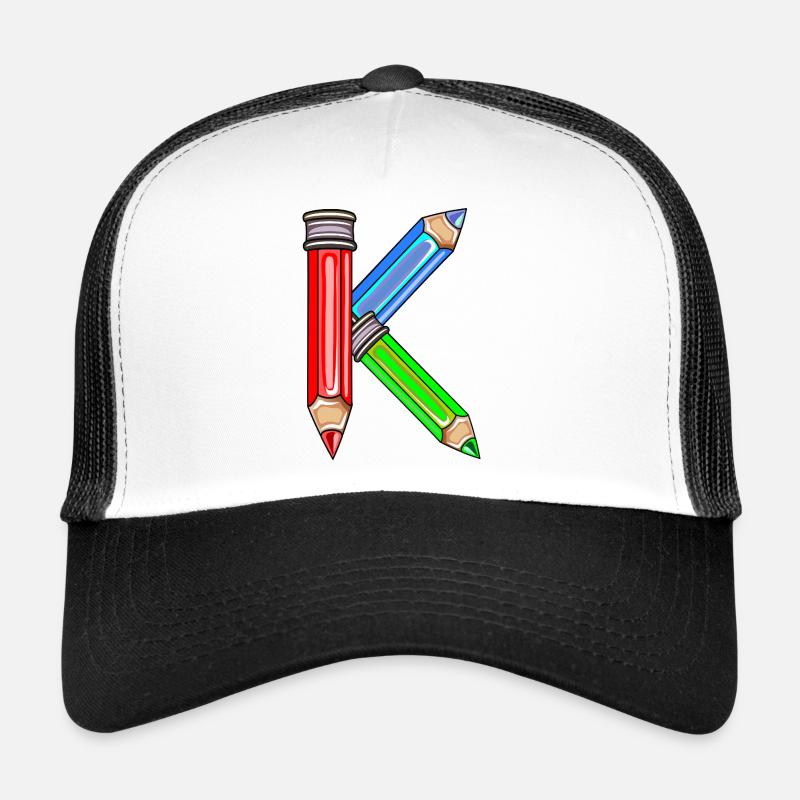 SCHULKIND NAMENSGESCHENKE BUCHSTABE K Trucker Cap