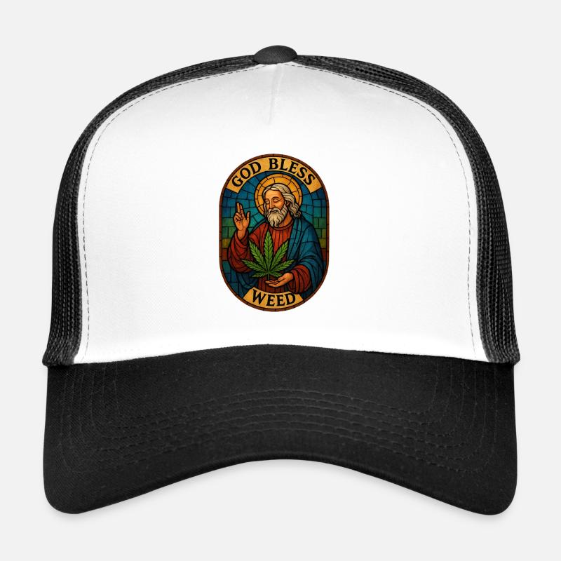 GOd Bless Weed Casquette trucker 
