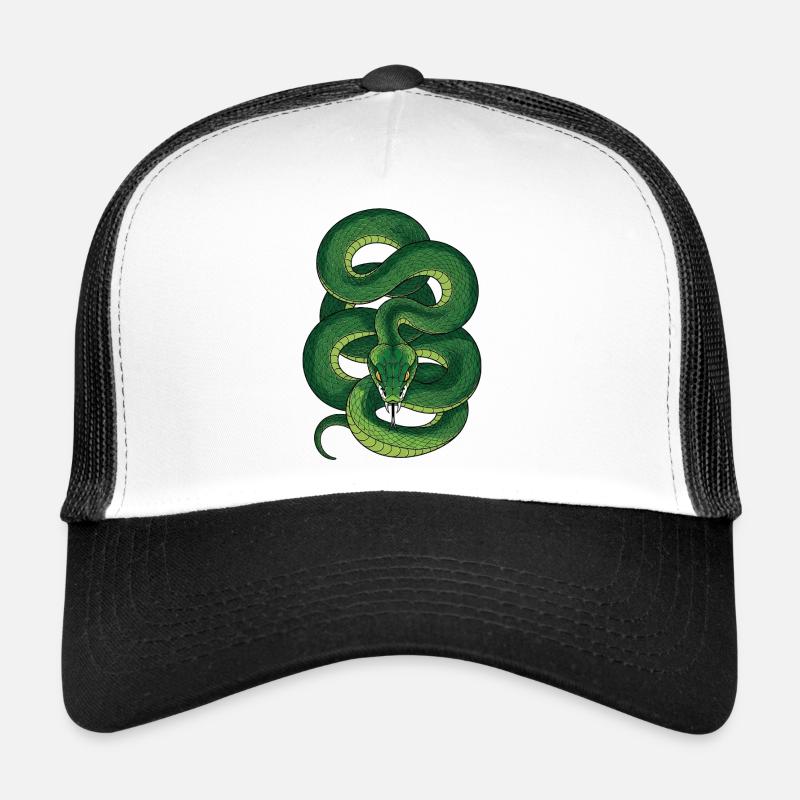 Schlange - Trucker Cap - Weiß/Schwarz