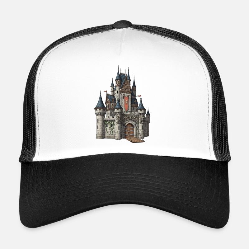 Mystical castle tower in fantasy design Trucker Cap