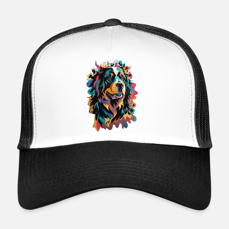 Chien Bouvier Bernois Design Coloré Passion Animal Casquette trucker 