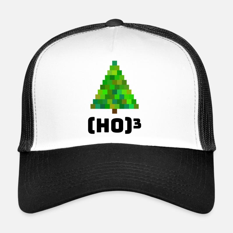 Illustration d’arbre de Noël pixélisée Casquette trucker 