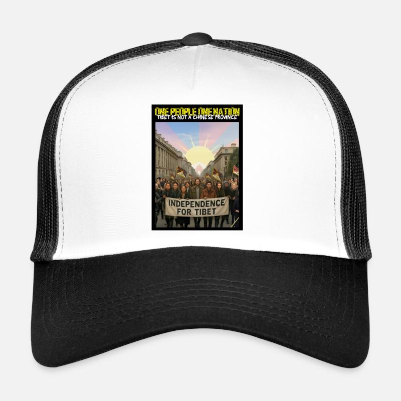 Tibetan Independence Protest - Trucker Cap - white/black