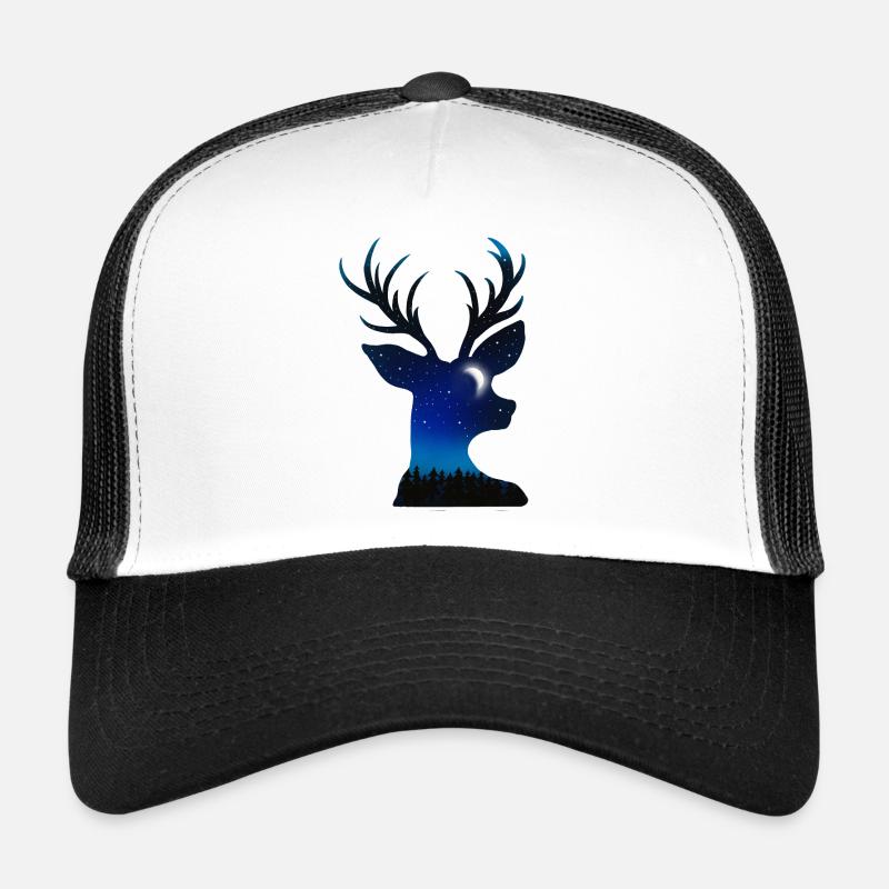 Mysterious miracle deer - Trucker Cap - white/black