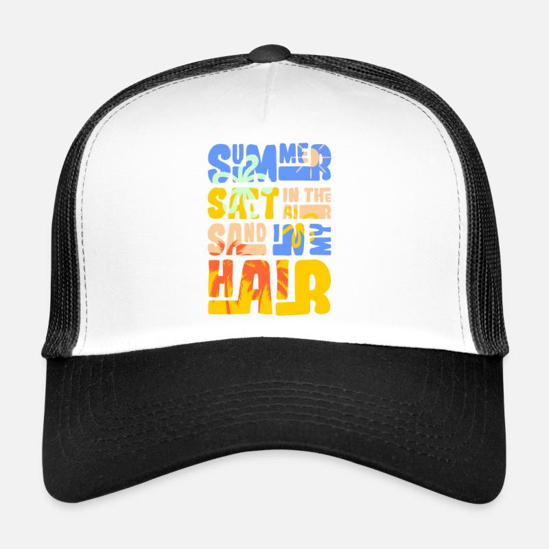 Conception de sable et de mer en été Casquette trucker 