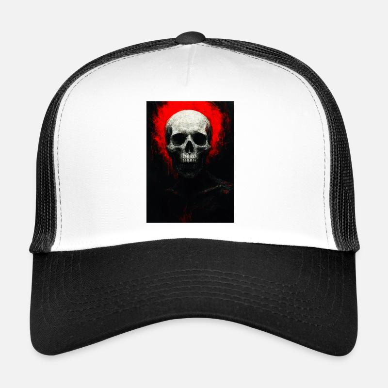 Schädel in roter Glut Trucker Cap