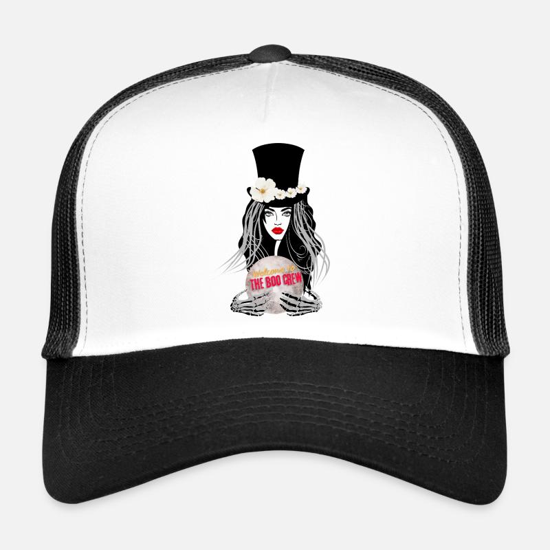 Willkommen bei The Boo Crew - Trucker Cap - Weiß/Schwarz