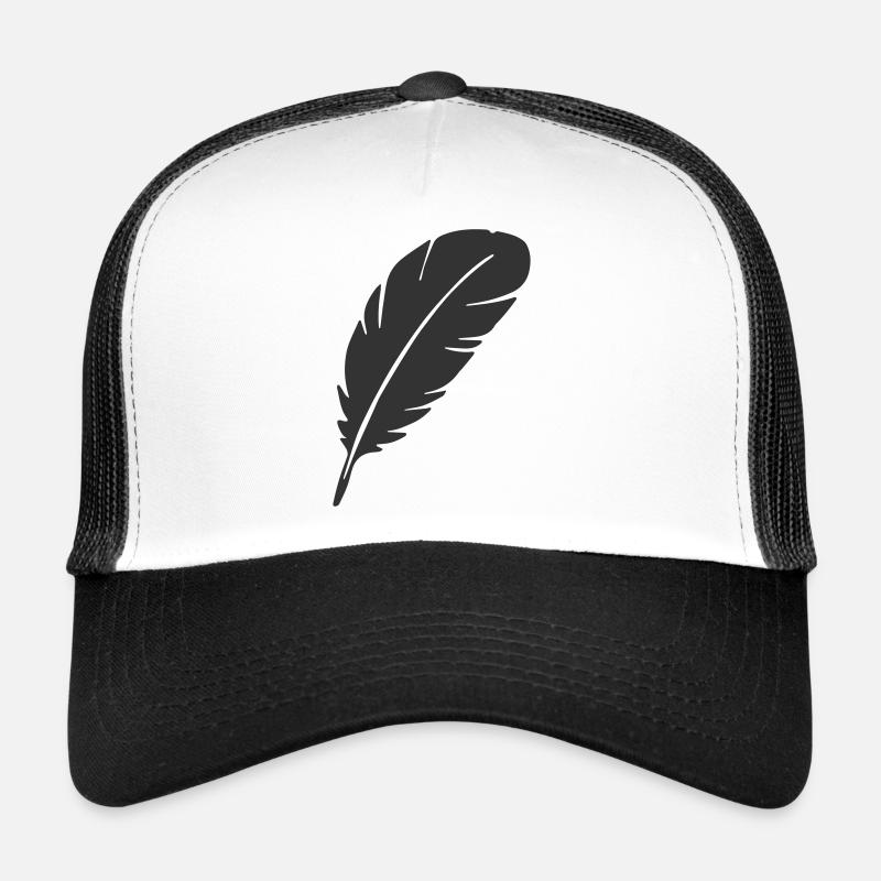 Conception élégante de silhouette de plume Casquette trucker 