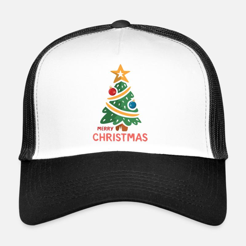 Merry Christmas Cartoon Baum Trucker Cap