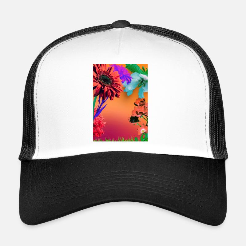 Toile fleur audacieuse Casquette trucker 