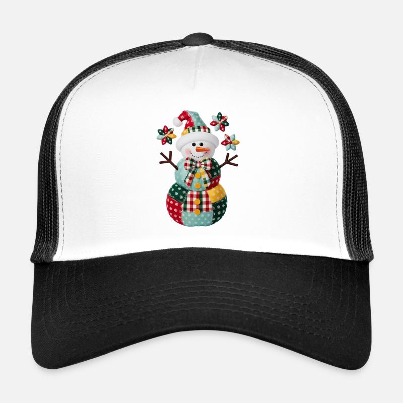 Patchwork Schneemann Feiertagsstimmung Trucker Cap
