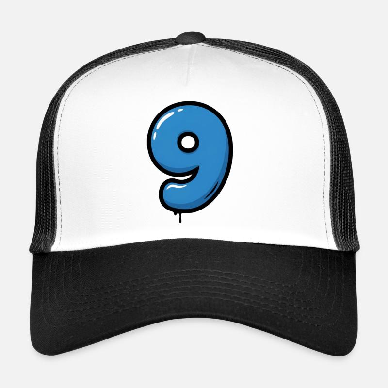 Glowing Number Balloon 9 Trucker Cap