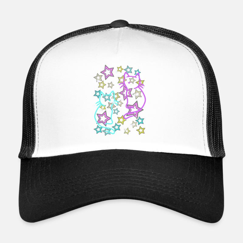 80er Retro Katzen Kinder Mädchen Jungen Trucker Cap