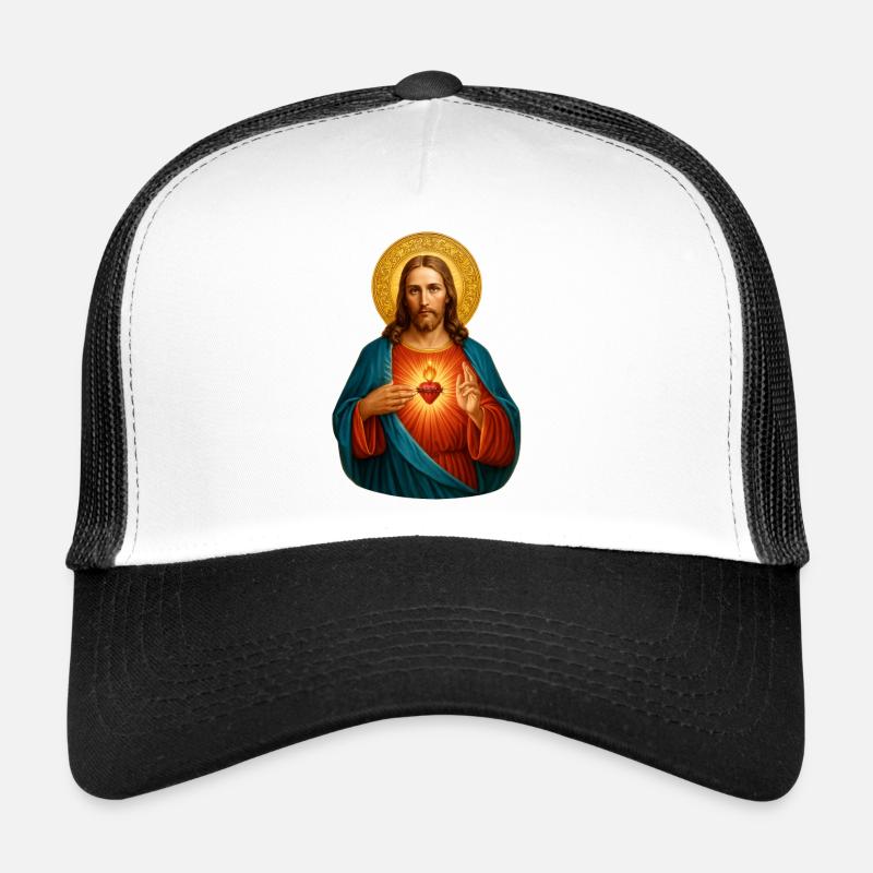 Herz Jesu Ikonischer Print Trucker Cap
