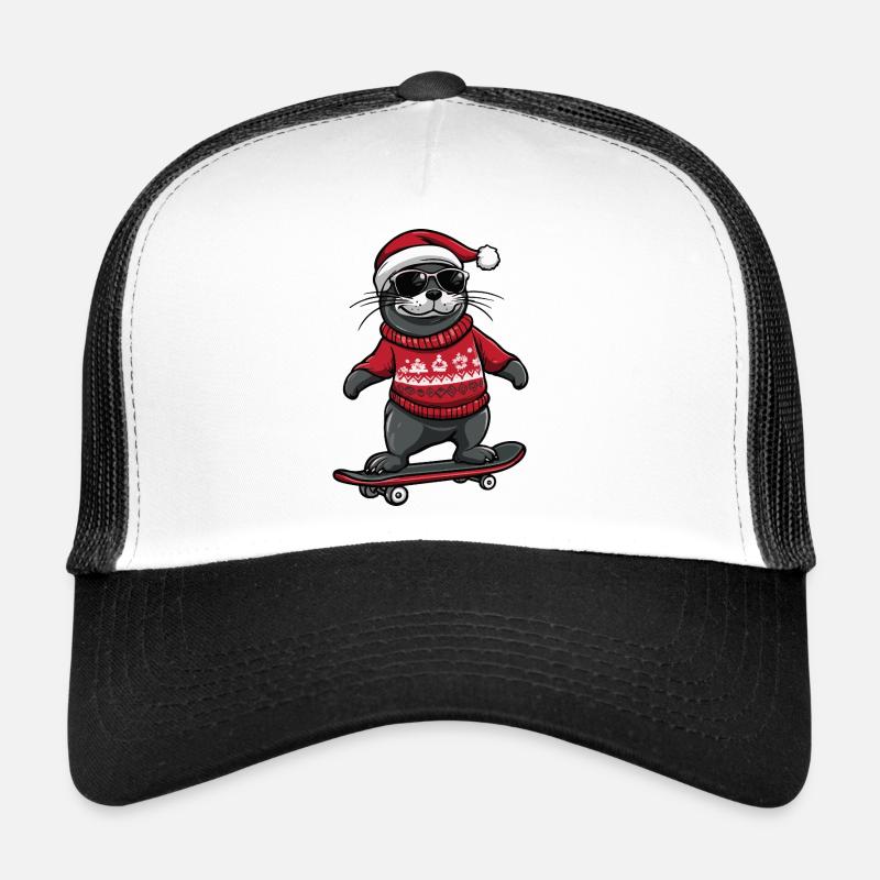 Robbe Tier Weihnachten Lustig Trucker Cap