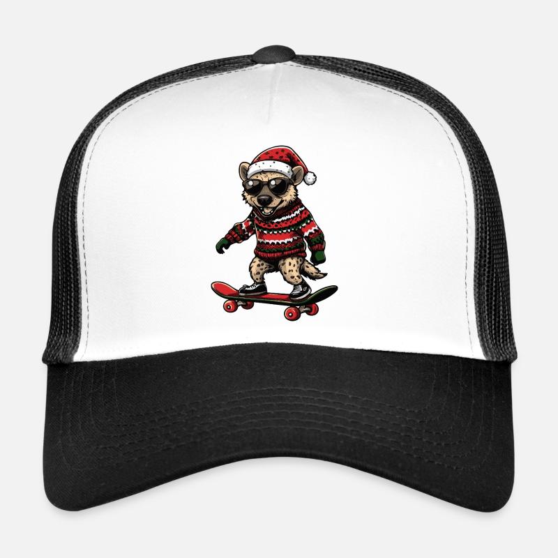Hyène Noël drôle Casquette trucker 