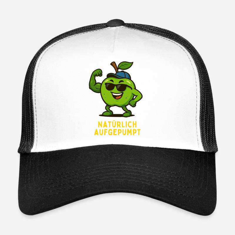 Naturellement gonflé à bloc - Dessin animé Apple Casquette trucker 