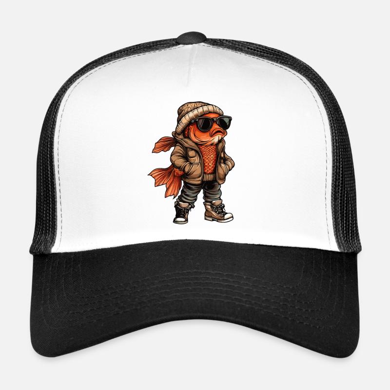 Goldfisch Cool Winter - Trucker Cap - Weiß/Schwarz