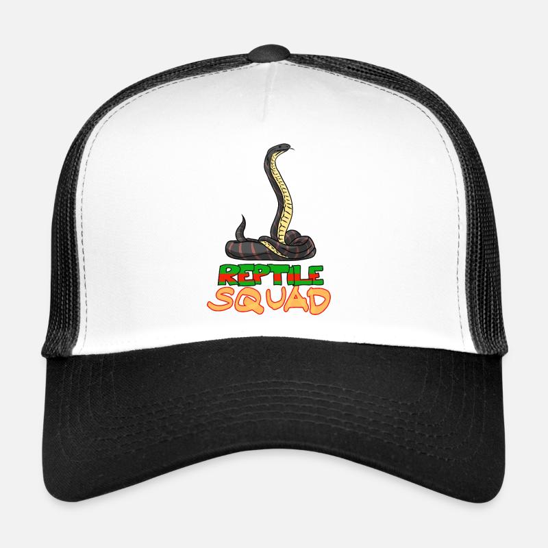 Reptile Squad Cool Snake Graphic Trucker Cap